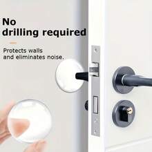 5pcs Transparent Self-Adhesive Door Stopper Wall Protector Pads, Silent Design, Suitable For Home And Office, Easy To Install - Transparent - View 2