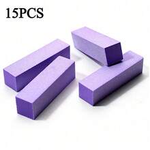 3/5/10/15 PCS Nail Buffer Block, Medium/Fine Grit 100/180 Finishing Buffers For Acrylic Nails Gel Polish Nails, 3 Way Professional Pedicure Manicure Buffer Kits - Multicolor - View 12