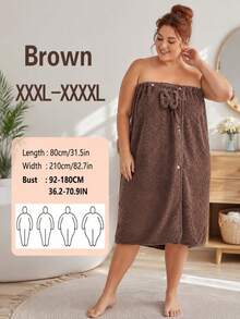 2pcs/Set Extra Large Bath Robe + Adjustable Princess Shower Cap, Size 80*210cm/80*160cm, 350g/Sqm, Quick Drying, Suitable For M-XXXXL, Thick Bathrobe For Home, Hotel, Bathroom, Travel, Sauna, Spa, Party, Swimming Pool, Picnic, All Season, Bathroom Decor - 彩色 - 查看 3