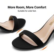 Women Heeled Sandals - Black - View 6