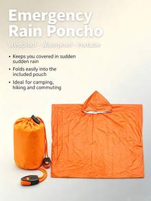 Thickened Insulated Emergency Raincoat With Hood - Lightweight High-Quality Camping, Hiking And Outdoor Adventure Emergency Gear - Multicolor - View 5