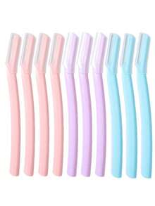 1件、2件、3件、4件、6件、12件組，眉毛修剪器與刮鬍刀組，去角質刮毛工具，身體除毛修剪器與臉部及眉毛刮鬍刀組，長柄刀片附精密保護蓋，女性眉毛修形工具，適合日常或旅行使用 - 彩色 - 查看 8