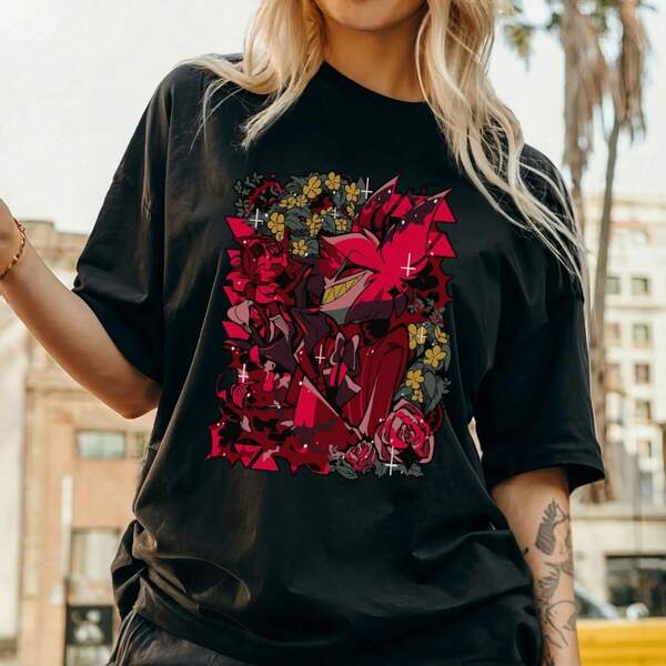 T-shirt Alastor Hazbins Hotelss Hazbins Hotelss Chemise unisexe T-shirt oversize Alastor Angel Dust Vox Hazbins Hotelss