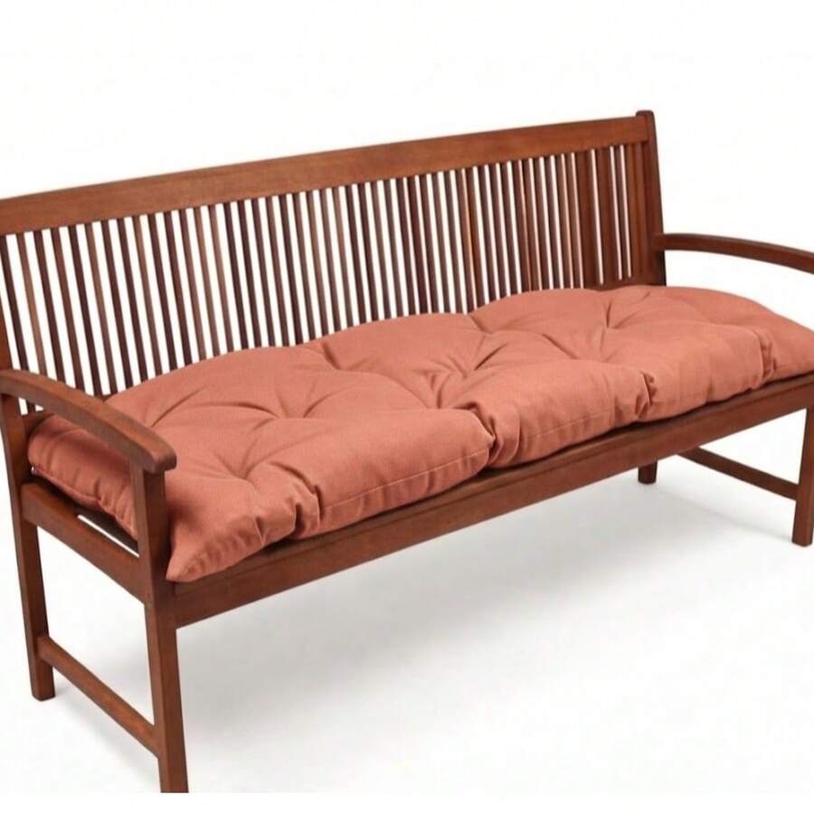 100x45 Cm Soft Fiber-Filled Bench Cushion, Single Seat Cushion (Bottom Part Only) - Orange - View 1