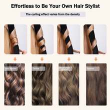 1pc Black Heatless Curling Rod, Reusable Heatless Curling Hair Band With Ribbon And Hair Claw Clip, Lazy Natural Soft Wave DIY Curling Tool, Overnight Sleep Styling Tool - Black - View 7