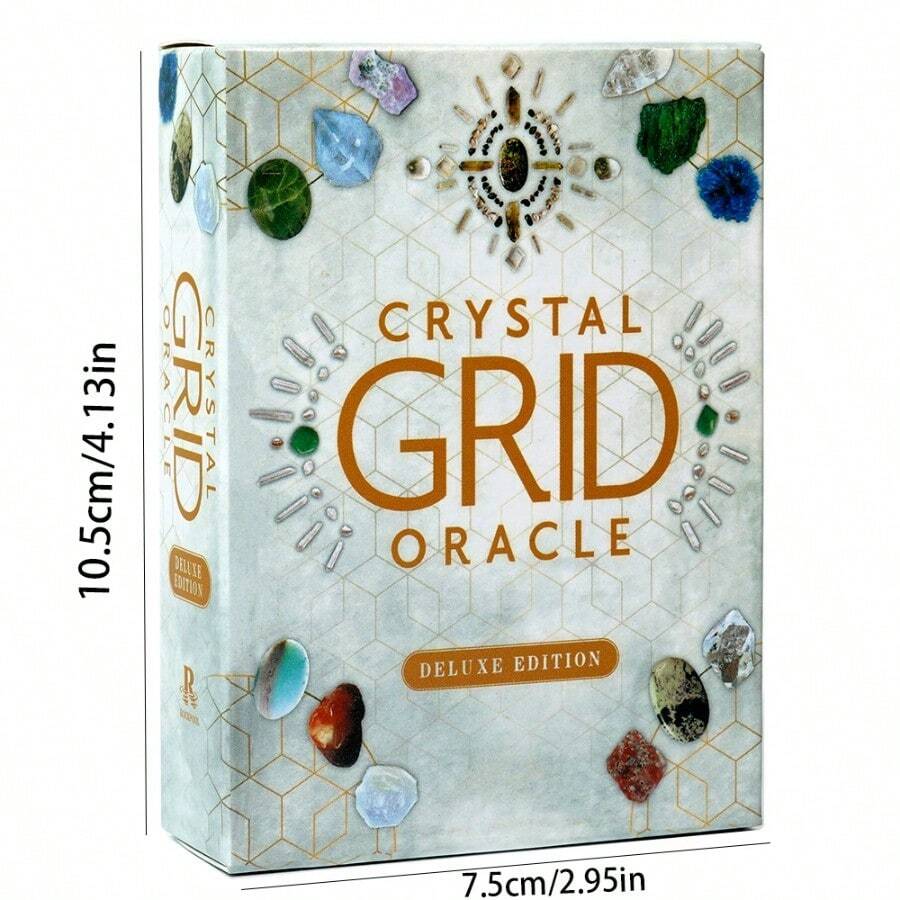 72Cards Crystal Grid Oracle - Deluxe Edition Tarot Fortune Telling Game Divination Tarot Deck Family Party Board Game Table Game - White - View 1