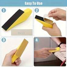 25/35/70pcs Yellow Sand Micro Fine Sandpaper Set (With Oxide Abrasive) - Hand Polishing Block, Suitable For Small Wooden Crafts, Narrow Space Metal Polishing, Model Making And Precision Polishing - Yellow - View 5