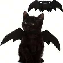 1pc Adjustable Bat Wings Pet Costume, Soft Polyester Material, Suitable For Cats And Small Dogs, Halloween Role Play And Dress Up Fun Choice - Multicolor - View 6