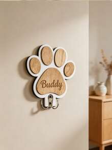 1pc Custom Leash Hook, Wooden Dog Leash Rack, Decorative Hook, Unique Home Decor, Pet Lover, Pet Anniversary, Pet Birthday Decoration, Farmhouse - Multicolor - View 9
