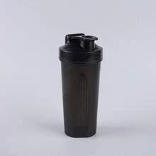 1個 20oz/600ML 搖搖杯附環形掛鉤，防漏，健身蛋白粉攪拌杯/咖啡杯，含攪拌球，適用於蛋白粉奶昔飲品攪拌，運動水壺，適合健身房、學校操場、辦公場所 - 黑色 - 查看 5