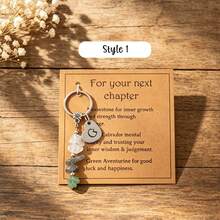 CFUNIQ 1pc Personalized Next Chapter Keychain, Personalized Crystal Key Ring, New Job Gift, Graduation Gift, New Home Gift, Good Luck Gift - Multicolor - View 8