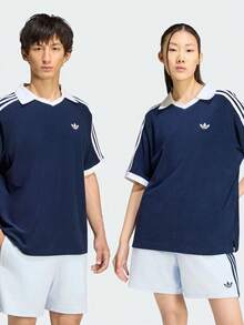 Adidas Originals Kemeja Polo Pria Bahan Terry Kerah Rajut Lengan Pendek TKW7398 - Navy Blue - View 6