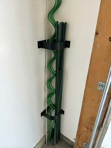壁掛式轉角工具收納架-鑽孔安裝式掃帚、拖把與長柄工具架-適用於車庫、工作坊與庭院 - 彩色 - 查看 6