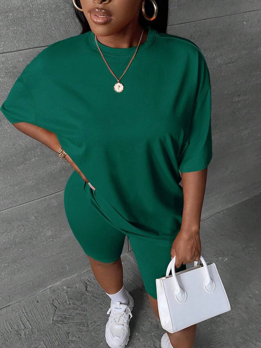 Women Two-Piece Outfits - Olive Green - View 1