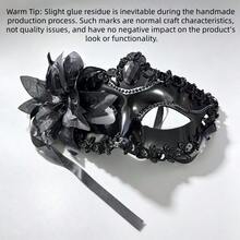 1pc Halloween Half Face Mask, Venetian Princess Masquerade Mask, Party Performance Lace Mask, Club Bachelor Party Costume Mask - Flower Mask - View 12