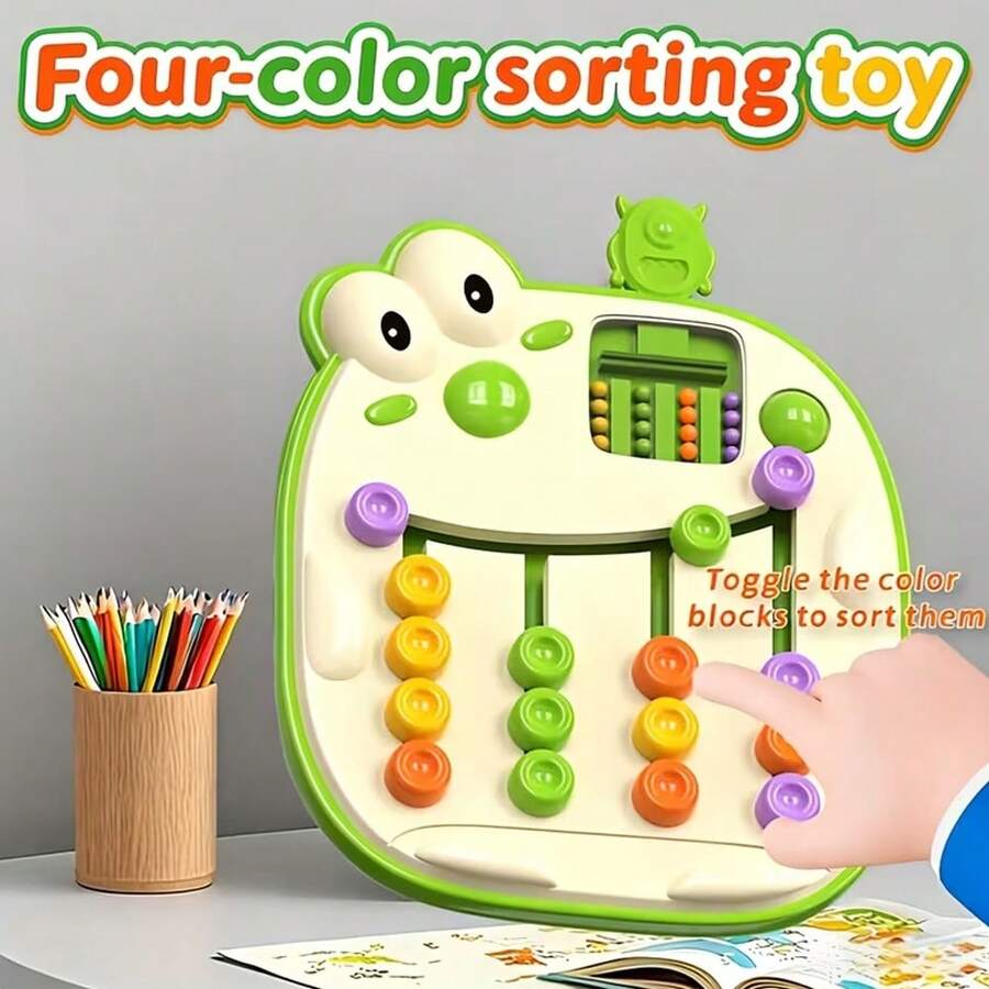 4-Color Moving Chess: Cartoon Game, Color Recognition, Matching Game, Thinking Training, Memory Chess, Children's Educational Board Game Toy