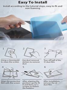 2pcs Matte Paper-Like Anti-Glare Anti-Fingerprint Tablet Screen Protector Film, Compatible With Samsung Galaxy Tab S11 S10FE S9 S8 Plus 11 Inch 12.4 Inch 8.7 Inch A9 A9+ A11 A11+, Anti-Explosion Anti-Scratch Handwriting Film, Office/Drawing Protection Film, Soft Film - ماتي - مشاهدة 10