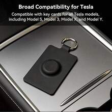 2pcs Tesla Key Card Holder With AirTag Slot, Soft Silicone Key Card Protective Case, Compatible With Model Y S X Cybertruck, With Keychain Key Ring Key Holder - View 3