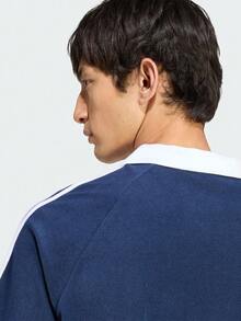 Adidas Originals Kemeja Polo Pria Bahan Terry Kerah Rajut Lengan Pendek TKW7398 - Navy Blue - View 5