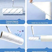 Pet Hair Lint Rollers All Purpose Use, Width: 24.0 Cm, 360/480 Easy-Tear Sheets, Reusable Sticky Roller, Pets Cat & Dog Hair Remover, Contoured Handle For Furniture Clothing & Cars - 24cm/9.45 Inches - View 7