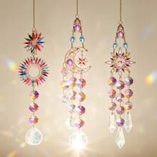 Colorful Diamond Crystal Light-Catching Hanging Decor, Suitable For Home Decor/Garden Decor/Christmas Decor/Halloween Decor/Mother's Day Gift - Multicolor - View 6