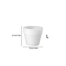 SILIKE LUFEI Large Diameter Minimalist Round Succulent Planter Silicone Mold, DIY Cement Concrete Plaster Resin Planter Mold, Candle Jar, Garden Decor Handmade Craft Tool - White Silicone Mold - View 9