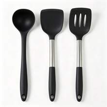 2pcs Silicone Spatula Set, Solid And Hollow Spatula, Suitable For Non-Stick Cookware, Heat-Resistant Cooking Utensils, Can Cook Fish, Eggs, Steak (Khaki) - Khaki - View 15
