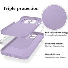Compatible With Redmi Note 15 Pro Plus Case Silicone Liquid , Soft Smooth Touch For Xiaomi Note 14 Pro 5G Note 13 Series Note 12 Series Note 11 Series Phone Case Silicone Shockproof Thin Cover - Light Purple - View 5