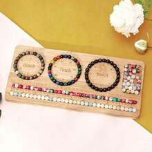 Wooden Bead Board For Jewelry Making, Bead Board For Making Jewelry Bracelets, DIY Bracelet Bead Board Without Beads - Small Single Row - View 2