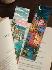 30pcs Vintage World City Aesthetic Bookmarks, Suitable For Book Lovers, Schools And Offices, Multi-Functional Paper Bookmark Cards - 30 Pcs - View 6