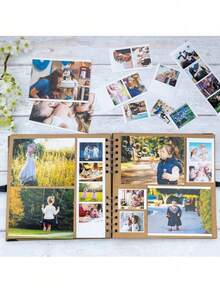 1pc (30 Sheets) Kraft Paper Handmade Photo Album, DIY Meaningful Commemorative Photo Album Gift, Frame Corner Protection, Suitable For Wedding Guest Book, Family Handmade Photo Album - Ideal For Handmade Paper DIY, Graduation Souvenir - Multicolor - View 5