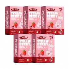 YYTCM Strawberry Scented Portable Soap Sheets 50pcs With Mini Flip-Top Storage Box, Disposable Hand Soap Paper For Travel, Outdoor, Commuting, Gentle And Easy To Rinse - Strawberry - View 12