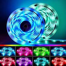 GHUSTAR 1-30m Bedroom LED Strip Lights, RGB LED Color Changing Lights With 44-Key Remote Control, Suitable For Room, Home, Kitchen, Party Decoration, Modern - RGB - View 6