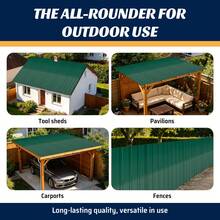 108*42.6cm Long-Lasting Green Galvanized Steel Roofing Sheets, 28 Pack ...
