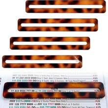 4 Pcs Tortoise Shell Mahjong Line Readers Tortoise Shell Acrylic Line Finder Guaide Mahjong Gifts For Tile Game Beginners & Experts(Brown) - A - View 1