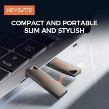 HeyGate USB 2.0 High-Speed Flash Drive, 2-Pack (8G/16G/32G/64G/128G), Compact And Portable, Plug And Play, Suitable For Laptops, Desktops And Car Audio, Great Assistant For Office, Business And Learning - View 2