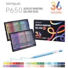 Languo 144/90/72/54/36色丙烯顏料筆套裝,1.0mm精準顯色大容量墨水,適用於線條繪圖、上色、勾邊與色彩混色,可用於玻璃、陶瓷、塑膠、木材、石頭、布料、紙張等多種材質,優異的色彩覆蓋力 - 套裝 - 查看 17