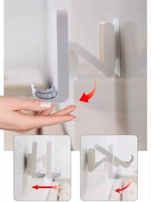 2-In-1 Self-Adhesive Shower Phone Holder, Removable Wall Mount Shelf, Adjustable Angle Sturdy Tablet Stand, Easy Install For Bathroom Bedroom Kitchen Office, Gift For Family Commuters - Multicolor - View 4