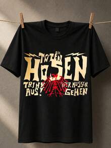 Men T-Shirts - 黑色 - 查看 1