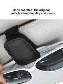 AKKHOO 1個通用汽車遮陽板眼鏡夾，PVC材質汽車眼鏡架，汽車內裝飾配件，眼鏡收納架，黑色 - A - 查看 7