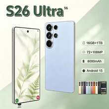 All-Rounder S26 ULTRA 5G Handy mit integriertem KI-Stift, 16GB+1TB reichlich Speicherplatz, leistungsstarker 8000mAh langanhaltend Akku, perfekt für Studenten und Senioren für den täglichen Gebrauch - Schwarz - Übersicht 4