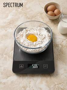 Digital Kitchen Scale, High Precision Electronic Food Scale With Tare & Unit Conversion, Multifunctional Cooking Scale For Baking, Coffee, Meal Prep, Grams Ounces ML LB KG Milk Volume Measure, Waterproof Smooth Black Platform - Black - View 1