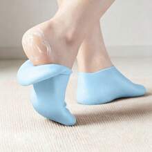 1 Pair Silicone Moisturizing Foot Care Socks, Effectively Care For Cracked Heels, Remove Dead Skin, Elastic Foot Socks, All-Day Moisturizing And Water-Locking, Prevent Dryness, Odorless, Easy To Put On And Take Off, Soft And Comfortable Material, Essential For Gym, Camping, Back To School - Multicolor - View 9