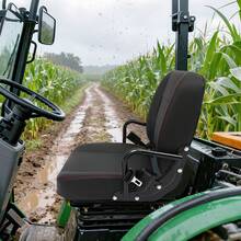 YUNRUX Universal Forklift Seat Tractor Seat With Armrest & Seat Belt Riding Mower Seat - 彩色 - 查看 10