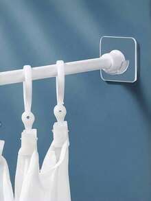 2/4/6/10/20pcs Practical Home Closet Curtain Hat Drying Support Storage Rod, Rental-Friendly Stainless Steel No-Drill Telescopic Rod, No-Drill Indoor Storage Rod, Suitable For Rented Apartments And Home Interiors - Fixture/Bracket - View 3