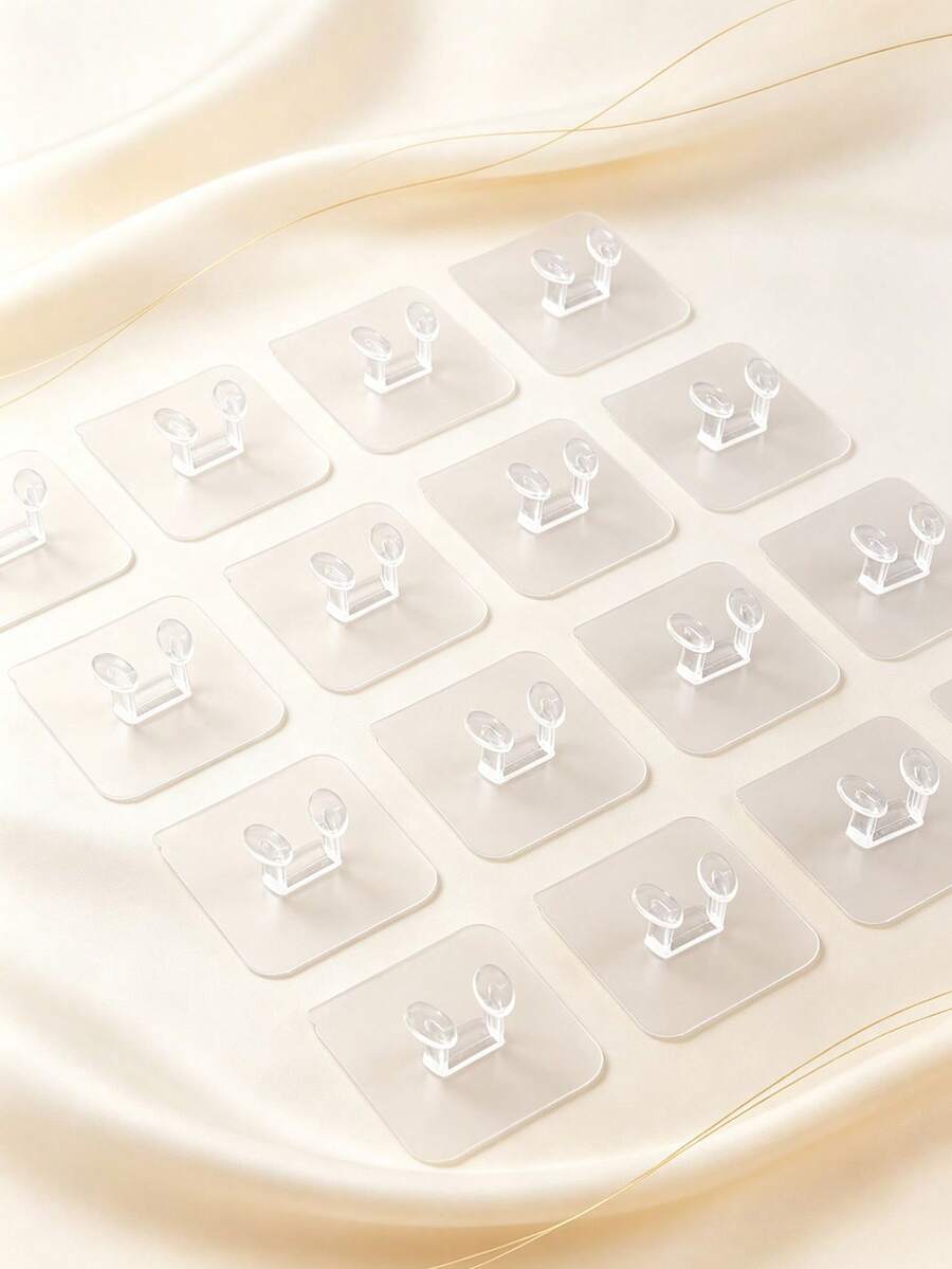 Transparent Plug Hook Strong Adhesive No-Drill No-Trace Power Cord Storage Wall Mount Bracket Home Heavy Duty Adhesive Hook
