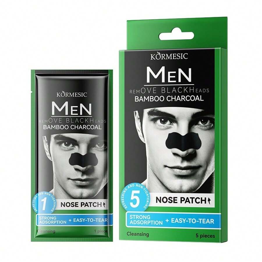 Men Masks & Facial Treatment - Bamboo Charcoal Nose Strips 5 Strips/box - View 1