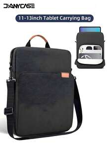 DANYCASE 平板電腦收納托特包 11 吋 13 吋，相容 11 A16、10 代、Air 5 代、4 代、10.9 吋、9 代、8 代、7 代、10.2 吋、Pro 11、12.9 吋、13 吋、Kindle、鍵盤、書籍保護套保護殼 - 黑色 - 查看 2
