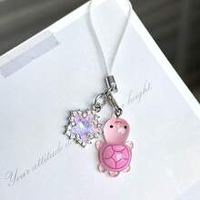 1pc Transparent Star Turtle Phone Accessory, Anti-Loss, Couple Jewelry, Bag Charm - Multicolor - View 4