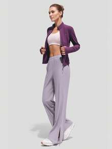 Beneunder Women's Breathable Sun-Protection Flare-Leg Pants AS012 - Dusty Purple - View 3